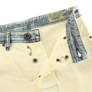 DIESEL ナロット NARROT ジョグジーンズ デニムパンツ ボタンフライ W29 L30 S 白 ホワイト インディゴ
