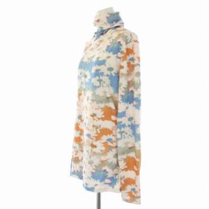 Acne Studios Bla Konst CORGAN SUPER8 Tシャツ カットソー プルオーバー 長袖 総柄 ハイネック S ピンク 青