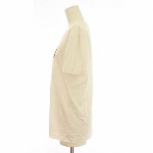 PATOU オーガニックコットン パトゥロゴTシャツ カットソー 半袖 クルーネック ロゴ プリント S 白 ホワイト