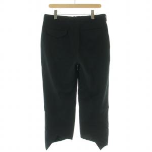 COMME des GARCONS HOMME PLUS スラックスパンツ 裾変形 ジップフライ ウール M 黒 ブラック