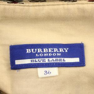 BURBERRY BLUE LABEL スカート ひざ丈 ノバチェック ウール 36 S ベージュ