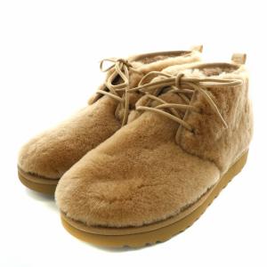 UGG australia ニューメルコージー Neumel Cozy ショートブーツ ブーティ ファー シープスキン レースアップ 28.0cm キャメル
