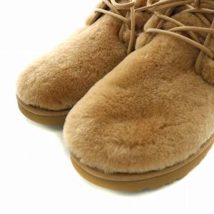 UGG australia ニューメルコージー Neumel Cozy ショートブーツ ブーティ ファー シープスキン レースアップ 28.0cm キャメル