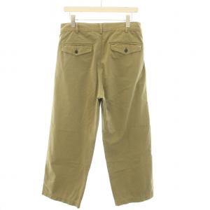 DRIES VAN NOTEN 3タックウールワイドスラックス 46 カーキ