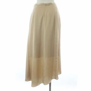 CELFORD タグ付き サテンマーメイドスカート ロング マキシ アシメントリー フレア 38 M ベージュ /KL