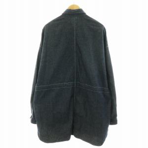 FUMITO GANRYU M-51 ダンガリーデニムシャツジャケット 長袖 2 M 紺 ネイビー FU10-BL-04