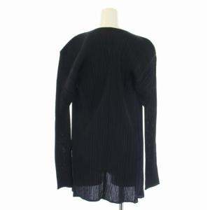 PLEATS PLEASE ISSEY MIYAKE イッセイミヤケ カーディガン プリーツ 長袖 3 L 紺 ネイビー PP04-J0107