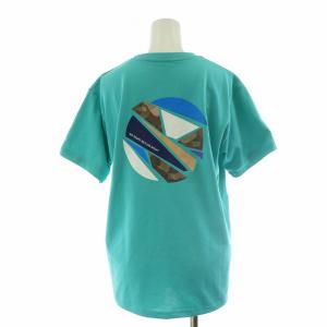 ショートスリーブTNFモンキーマジックティー Tシャツ 半袖 バックプリント L 水色 ライトブルー NTW32444