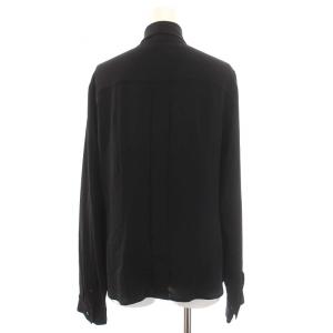 Max Mara シャツ ブラウス シルク100％ 長袖 40 L 黒 ブラック