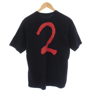 UNDERCOVERISM Tシャツ カットソー 半袖 クルーネック プリント 3 L 黒 ブラック 赤 レッド /BM