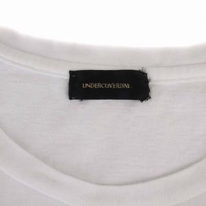 UNDERCOVERISM Tシャツ カットソー 半袖 クルーネック プリント 3 L 白 ホワイト 赤 レッド M4820