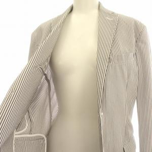 BEAUTY&YOUTH UNITED ARROWS スーツ セットアップ ストライプ シアサッカー クロップド パンツ ジャケット M グレー 白