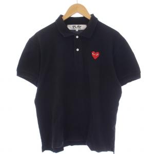 PLAY Comme des Garçons ポロシャツ 半袖 ハート ロゴ L 黒 ブラック AZ-T006 /BM