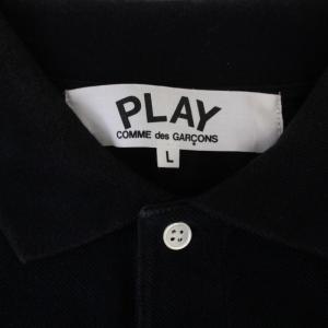 PLAY Comme des Garçons ポロシャツ 半袖 ハート ロゴ L 黒 ブラック AZ-T006 /BM