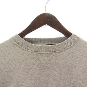 STUSSY 00’S スウェット トレーナー 長袖 クルーネック ロゴプリント 裏起毛 M グレー 白 ホワイト