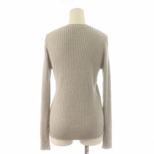 JOURNAL STANDARD relume 24AW ウォッシャブルレーヨンリブクルーネックプルオーバー ニット カットソー 長袖 F ライトグレー