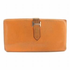 ベアン 長財布 レザー オレンジ M刻印