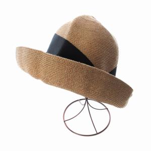 Athena New York 麦わら帽子 ハット リボン 茶 ブラウン 黒 ブラック /EE