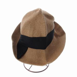 Athena New York 麦わら帽子 ハット リボン 茶 ブラウン 黒 ブラック /EE