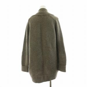 23区 ラップカーディガン ニット ショールカラー 長袖 カシミヤ混 38 M 茶 ブラウン