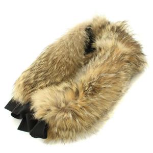 PAULE KA ティペット コヨーテ ファー リボン ベージュ