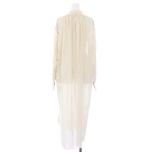 HYKE 21AW LINEN BIB FRONT SHIRT DRESS