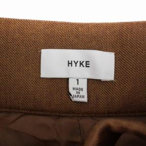 HYKE 20AW グルカパンツ スラックスパンツ ジップフライ ウール 1 S 茶 ブラウン 202-13189