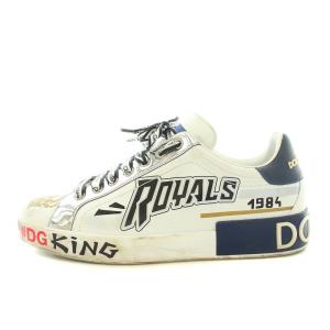 ロイヤルズ ミレニアルズ ROYALS Millennials スニーカー シューズ レザー 総柄 7 26.0cm 白 ホワイト