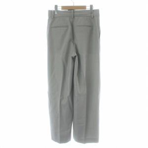 Plage R'IAM 23SS スラックスパンツ ワイド タック センタープレス 36 S ライトグレー