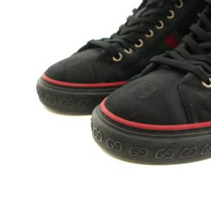GUCCI TENNIS 1977 スニーカー ハイカット キャンバス GG柄 7 ブラック