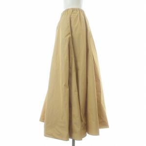 Plage 23SS Memory Taffeta フレアスカート ロング マキシ ウエストゴム F ベージュ 23060922102010
