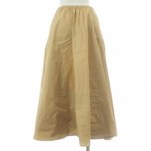 Plage 23SS Memory Taffeta フレアスカート ロング マキシ ウエストゴム F ベージュ 23060922102010