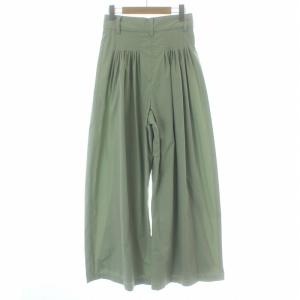 CLANE タックデザイン ワイドパンツ TUCK DESIGN WIDE PANTS ハイウエスト 1 S  緑