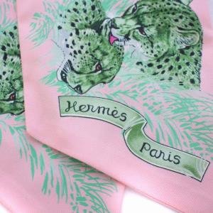 HERMES マキシツイリー slim Cheetahs ピンク グリーン