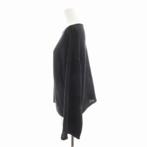 Plage 24SS テープヤーン ヨコアミボートネックニット カットソー 麻 リネン混 長袖 黒 ブラック 24080922200110