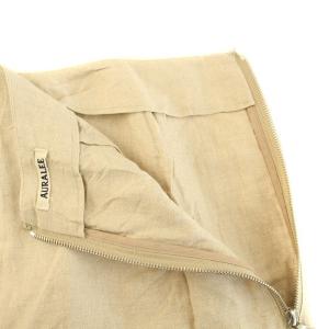 AURALEE スカート ロング マキシ タイト 麻 リネン 1 S ベージュ /YT