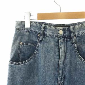 ISABEL MARANT デニムパンツ ジーンズ ジップフライ ハイウエスト USED加工 34 XS 紺 ネイビー