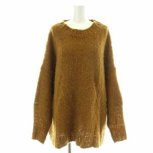 ETOILE ニット セーター 長袖 クルーネック オーバーサイズ 34 XS キャメル /NW18
