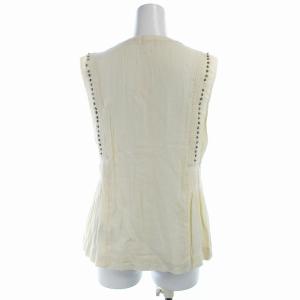 ISABEL MARANT ETOILE シャツ ブラウス ノースリーブ レース スタッズ スキッパー 36 XS アイボリー /EE
