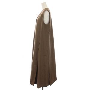 08sircus ニット ワンピース ロング ジャンパースカート Vネック ノースリーブ ウール 1 S 茶 ブラウン