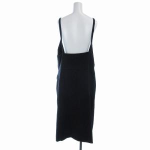 BASERANGE ワンピース ジャンパースカート ひざ丈 XS 黒 ブラック /EE