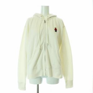 POLO RALPH LAUREN パーカー ジップアップ 長袖 裏起毛 ポロベア 刺繍 S 白 ホワイト