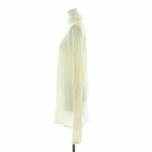unfil スーパーファイン メリノ クレープ ジャージー タートルネック Tシャツ カットソー 長袖 1 S 白 ホワイト WWFL-UW126