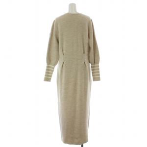 BORDERS at BALCONY ADY KNIT DRESS 36 ベージュ