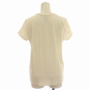 POLO RALPH LAUREN Tシャツ 半袖 花柄 ステッチ ロゴ S オフホワイト 白 /G