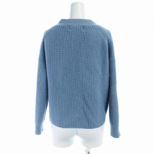 SHIPS ミドルケージショートカーディガン ニット Vネック カシミヤ混 水色