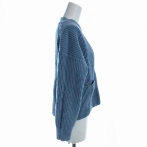 SHIPS ミドルケージショートカーディガン ニット Vネック カシミヤ混 水色