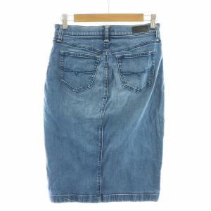 POLO RALPH LAUREN タイトスカート デニム ひざ丈 ボタンフライ インディゴ