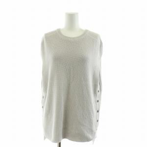 24SS ニット ベスト ノースリーブ クルーネック 38 M グレー