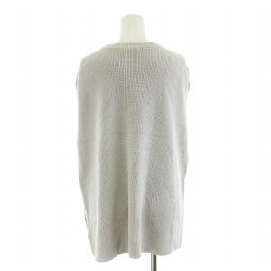 23区 24SS ニット ベスト ノースリーブ クルーネック 38 M グレー